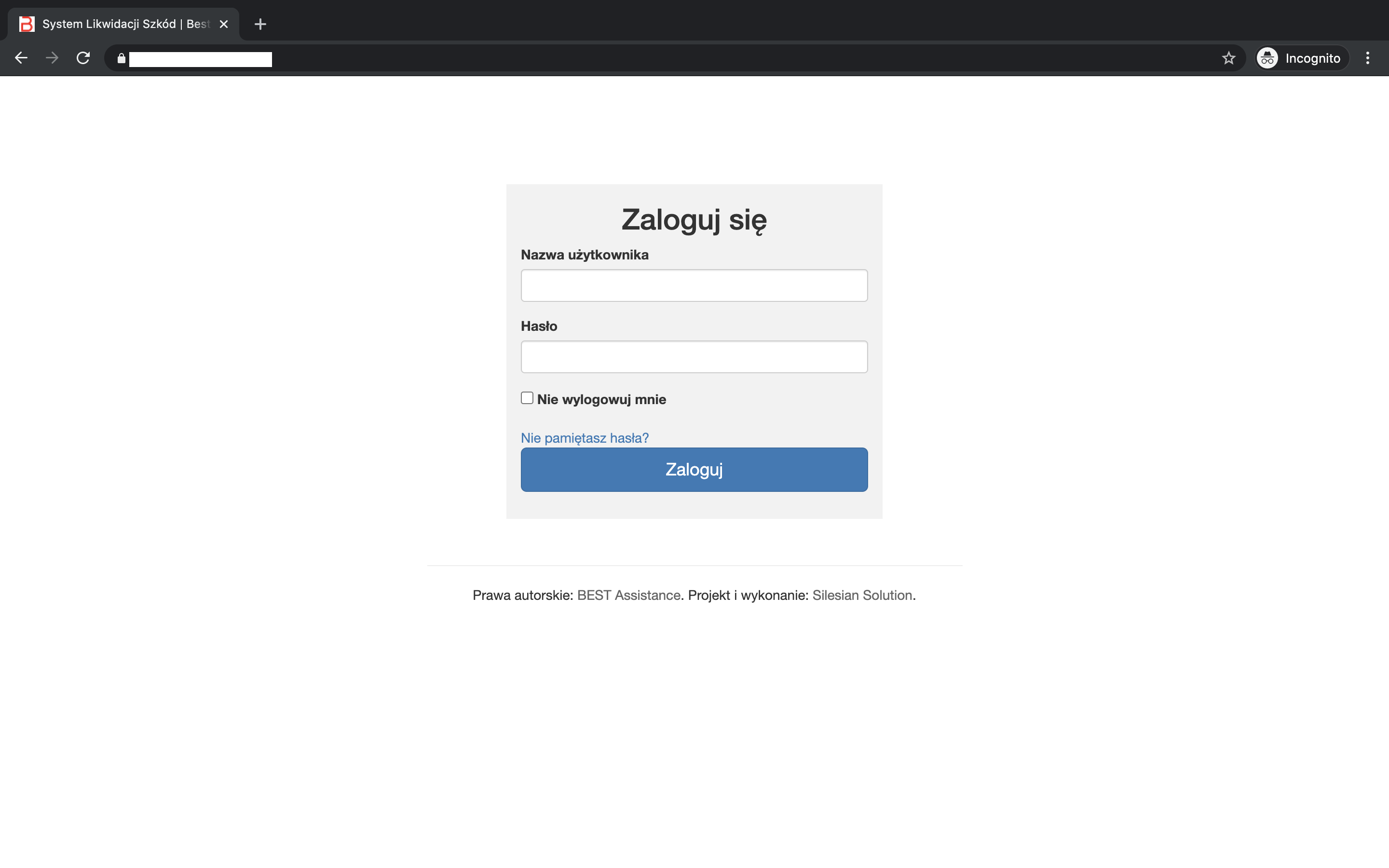 Panel administracyjny do zarządzania szkodami dla Best Assistance