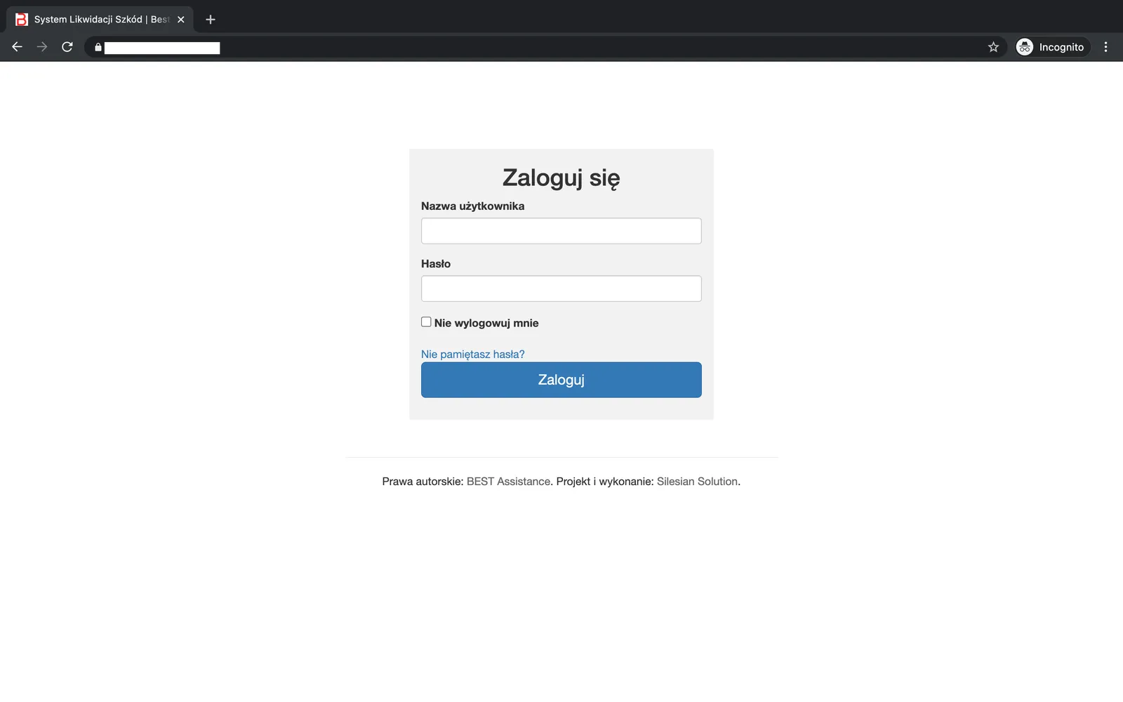 Panel administracyjny do zarządzania szkodami dla Best Assistance