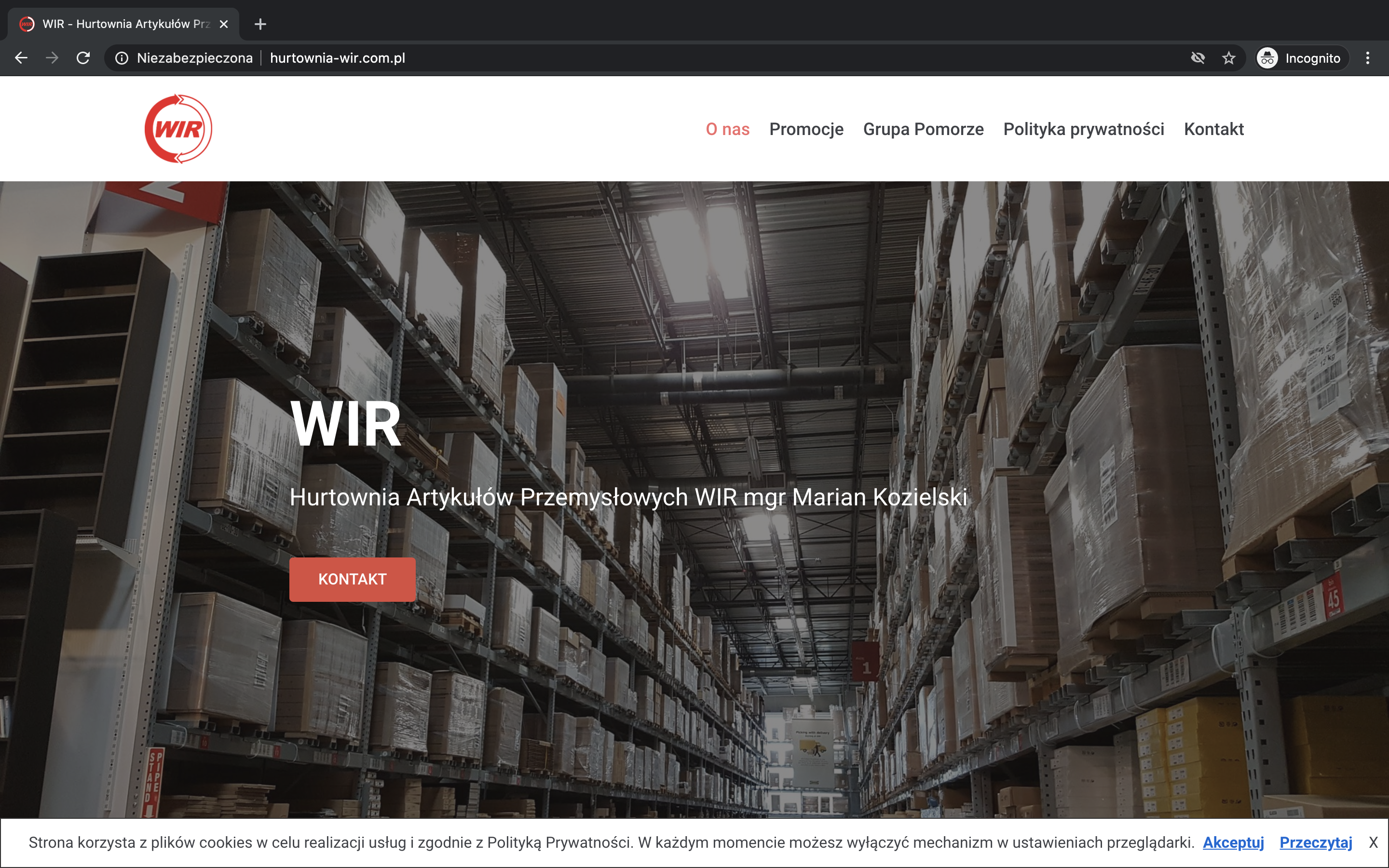 Nowa strona internetowa hurtowni kosmetyczno-chemicznej WIR