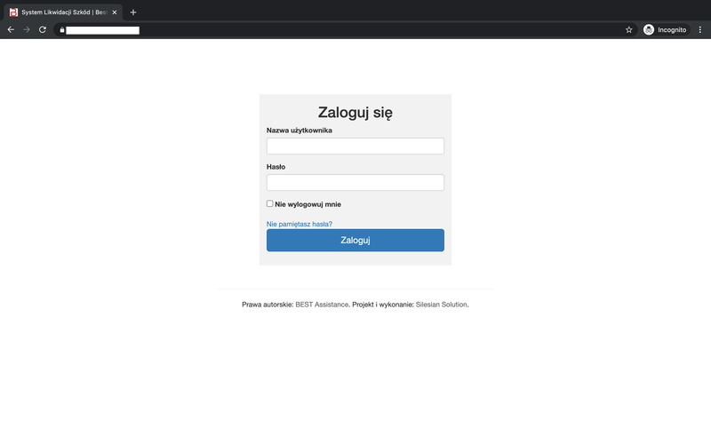 Panel administracyjny do zarządzania szkodami dla Best Assistance
